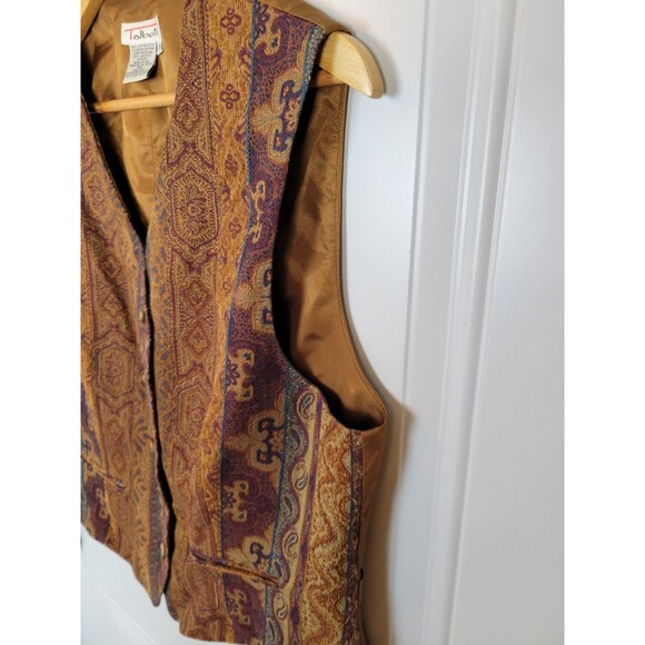 Talbots Vintage Tapestry Vest Size 16 - Picture 4 of 8